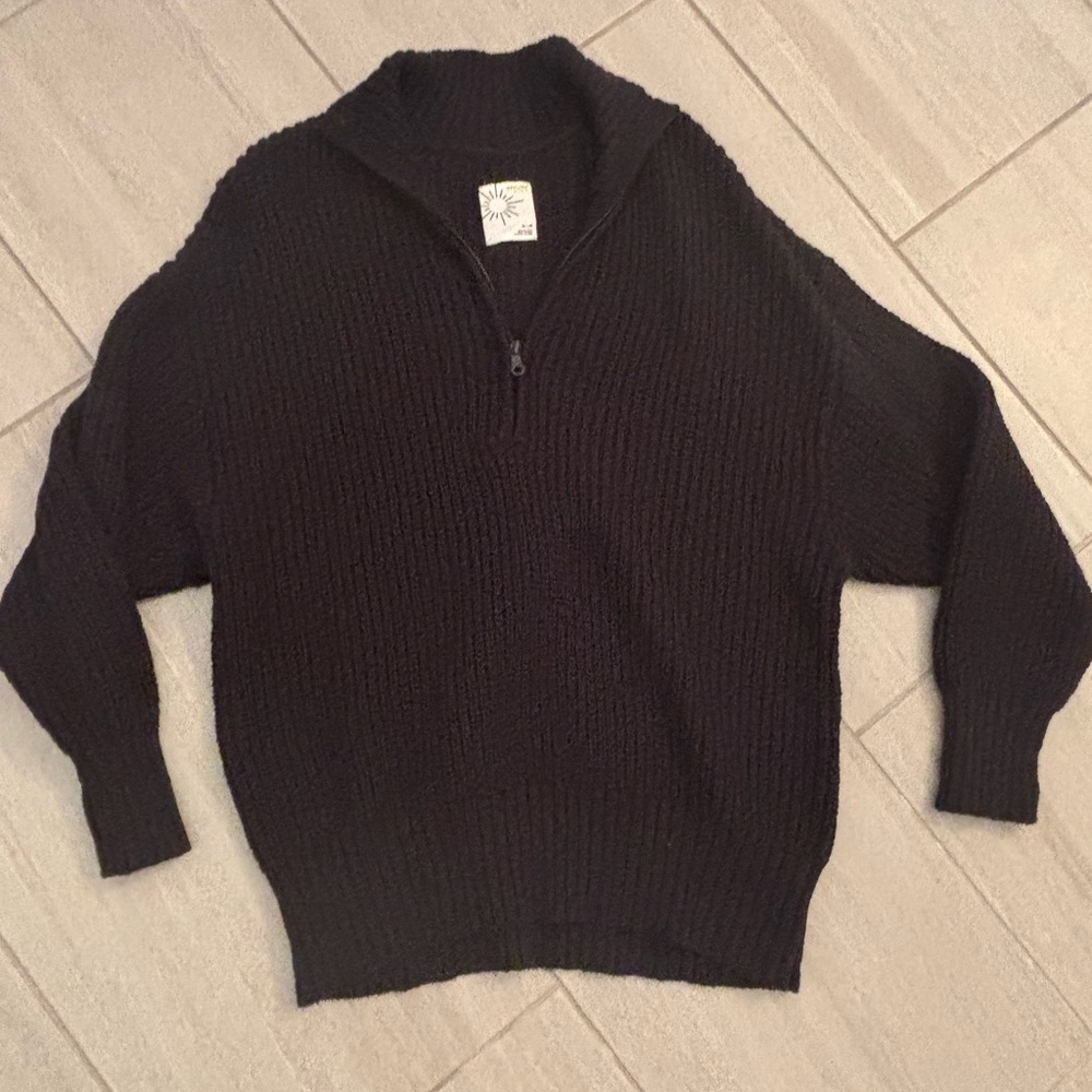 Offline by Aerie quarter zip black size medium